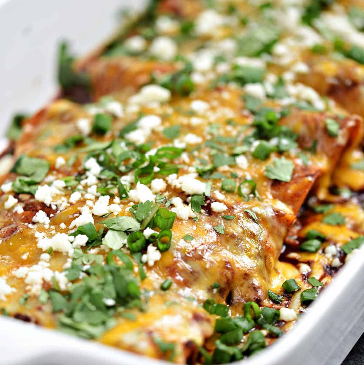 Chicken Enchiladas with Red Sauce