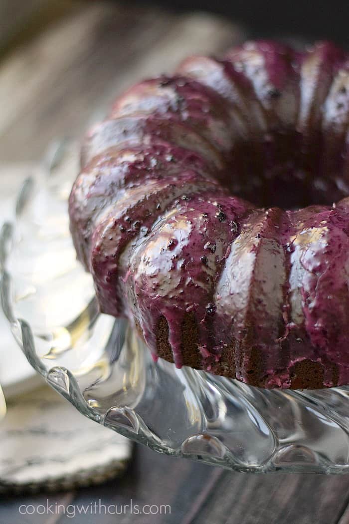 Chocolate Huckleberry Rum Cocktail Cake