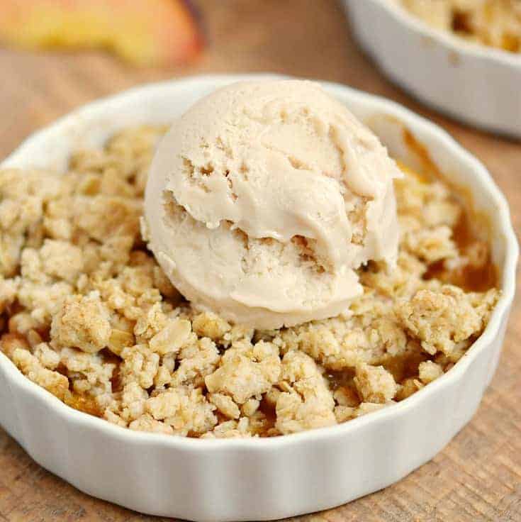 Fresh Peach Crumble for Two