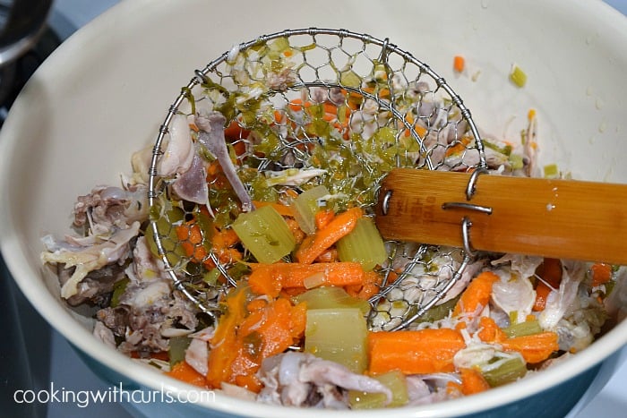 Homemade Chicken Stock scoop cookingwithcurls.com