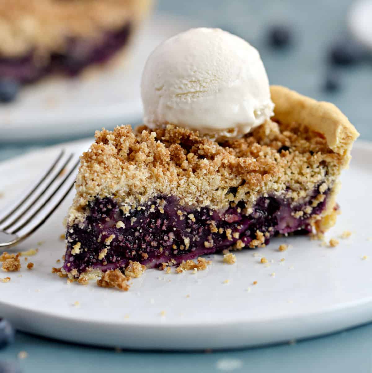 Fresh Blueberry Crumb Pie