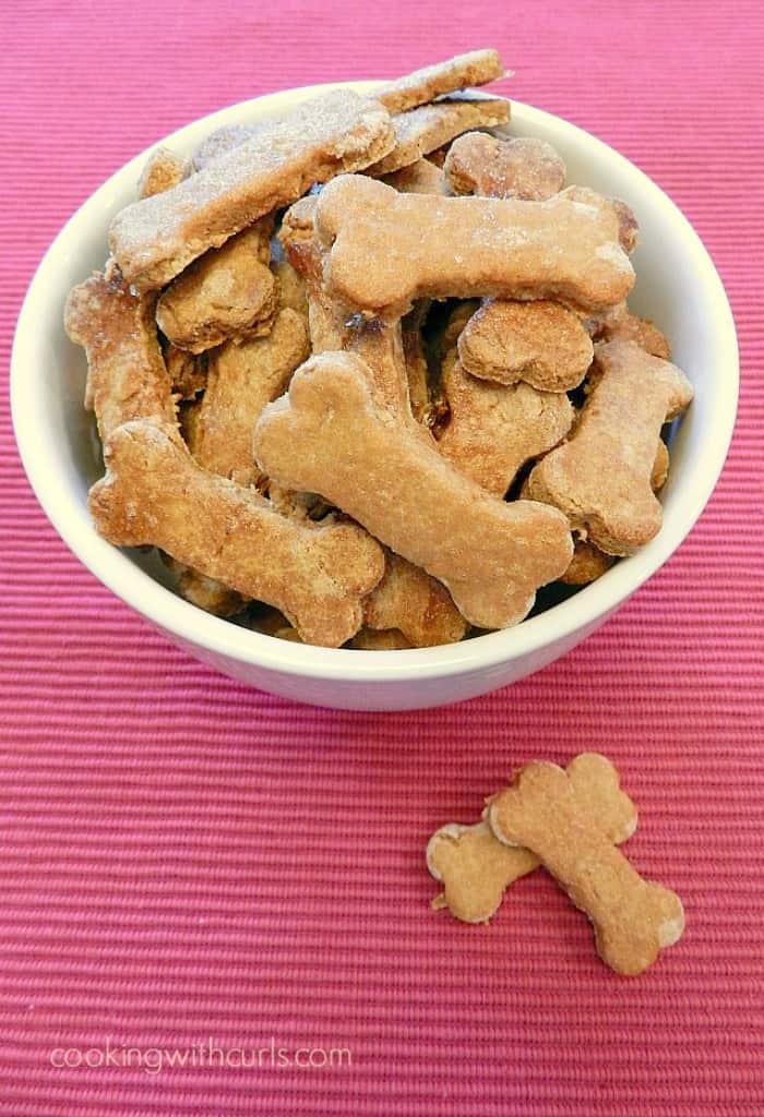 Peanut Butter and Banana Dog Biscuits Cooking with Curls