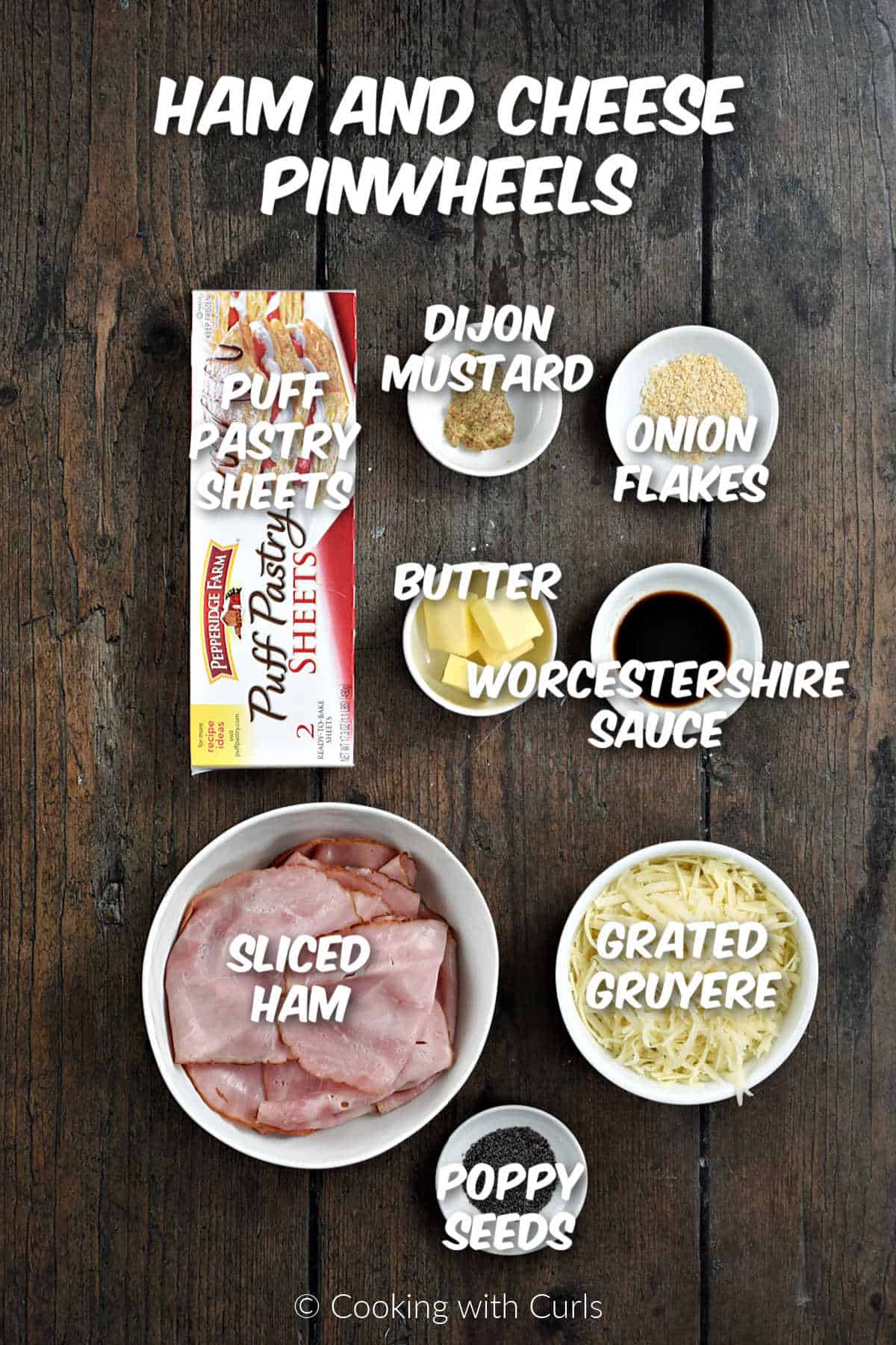 Ingredients-to-make-ham-and-cheese-pinwheels.