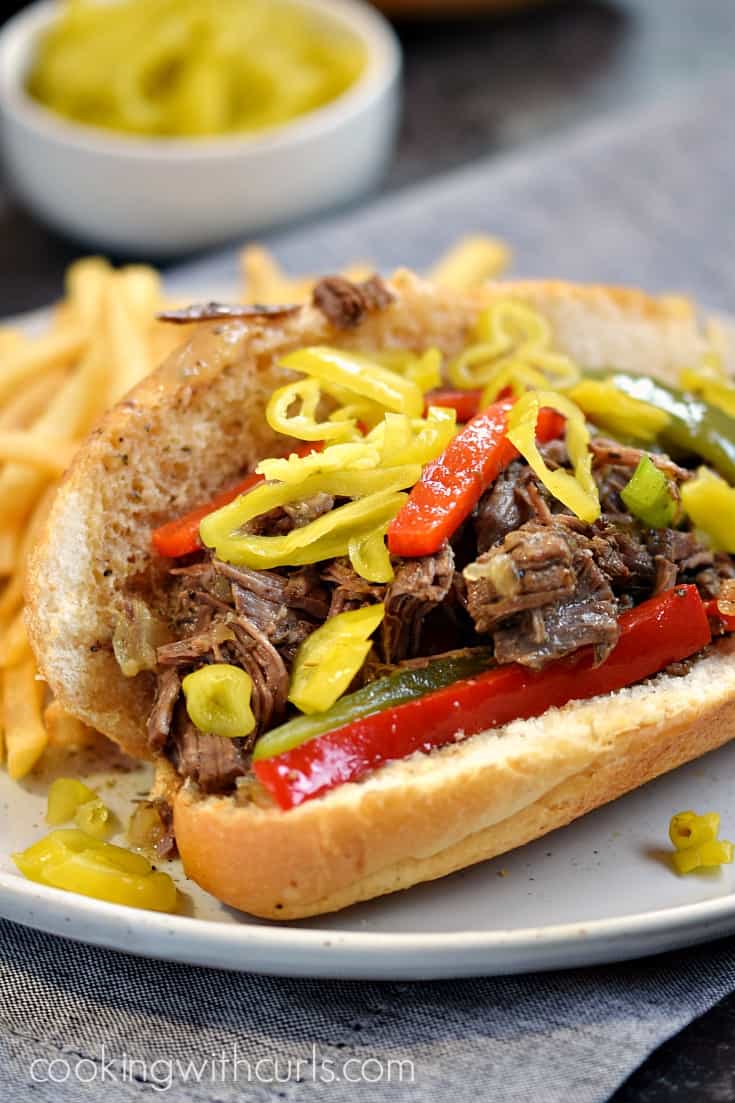 Instant Pot Italian Beef Sandwiches | cookingwithcurls.com