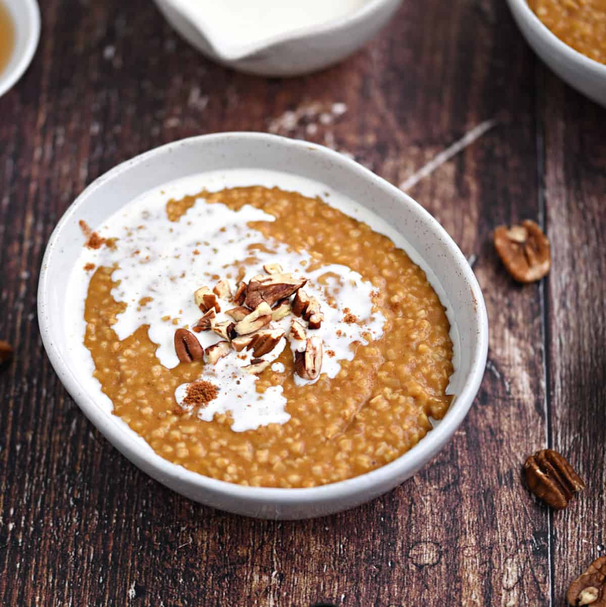 Instant Pot Pumpkin Pie Steel Cut Oatmeal