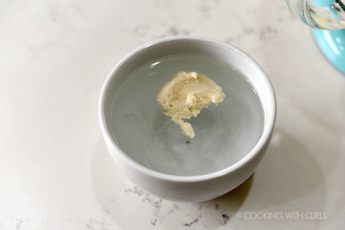 Masa mixture floating in a water. 
