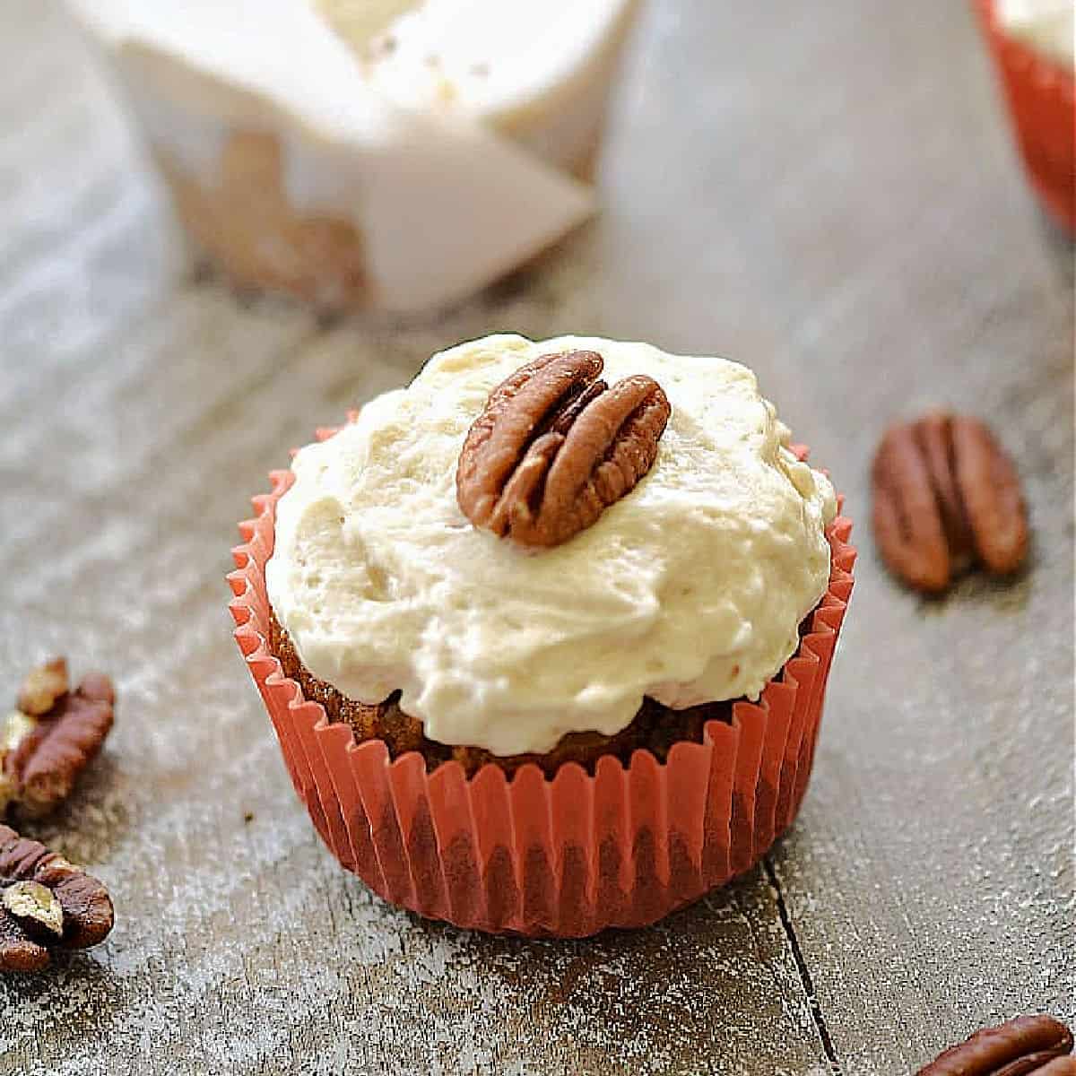 Paleo Maple Carrot Cupcakes