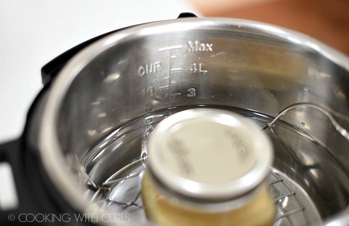 Place the sealed jar on a trivet and fill with water halfway up the sides of the jar cookingwithcurls.com