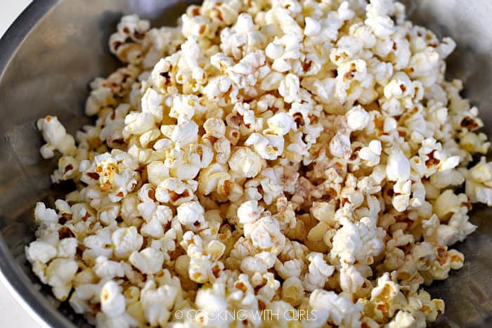 Popcorn tossed with bacon grease and seasoning salt. 