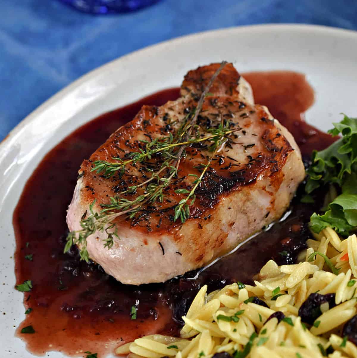 Pork Chops with Cherry Sauce