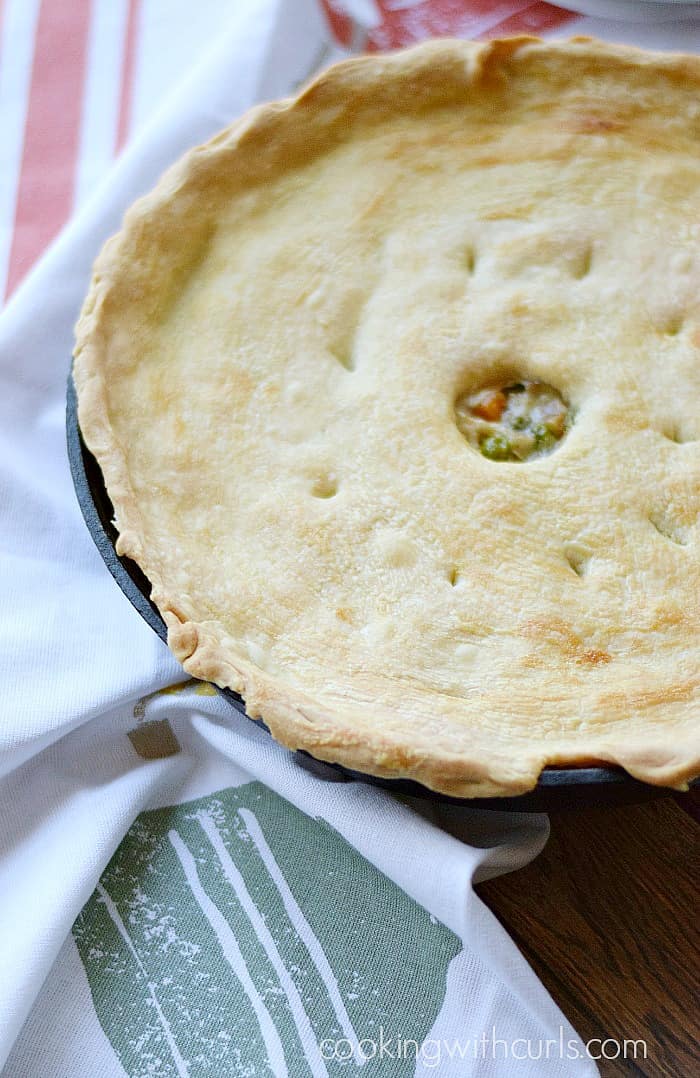 Cast-Iron Skillet Chicken Pot Pie.