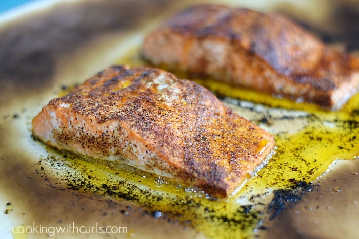 Spice Rubbed Salmon broil cookingwithcurls.com