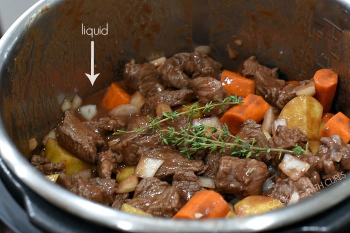 Stir ingredients together before cooking.