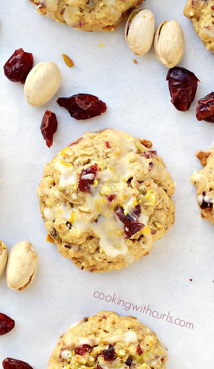 Cranberry Orange Pistachio Cookies