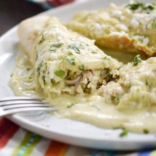 These Simple Chicken Enchiladas Verdes are crazy delicious and couldn't be any easier to prepare | cookingwithcurls.com