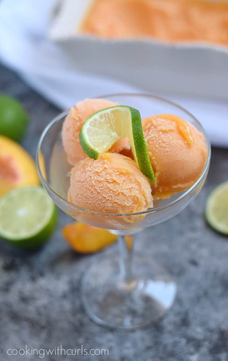 Peach Margarita Sorbet