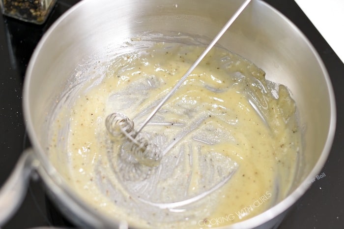 Whisk the flour into the melted butter cookingwithcurls.com